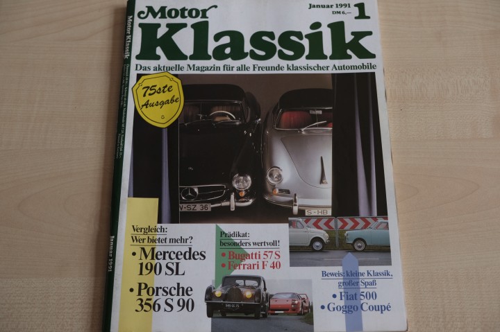 Deckblatt Motor Klassik (01/1991)